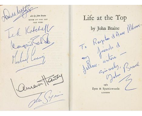 Braine (John, 1922-1986). Collection of first editions inscribed to the author's friends Royston and Ann Millmore, comprising