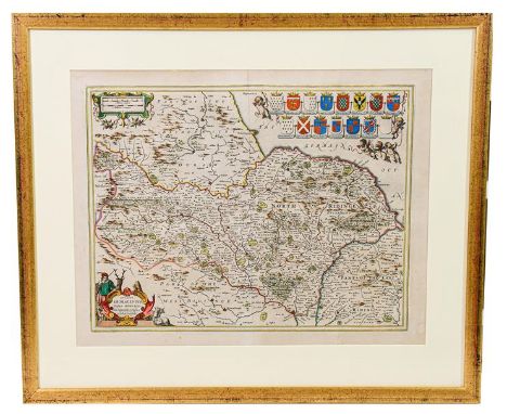 Yorkshire. A group of 4 maps, 17th century, comprising:  1) Ogilby (John). The Road from Whitby in Com. Ebor. to Durham [and: