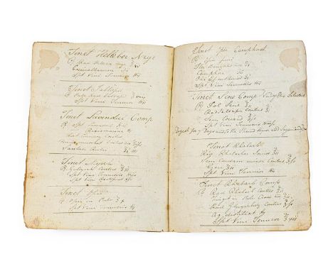 Medicine. Manuscript pharmacopeia, c.1810, 18 laid-paper leaves (200 x 165 mm, P T Tregent watermarks, dated 1810), stitched 
