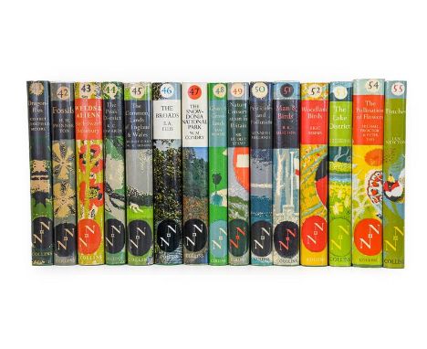 New Naturalists. Numbers 41-55, London: Collins, 1960-72. 15 volumes, 8vo, original green cloth, dust jackets, a little light