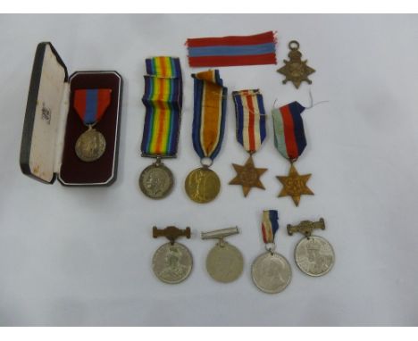 A quantity of WWI medals for 17981 Pte A. Pilkington Bedf.R., WWII medals and a QEII Imperial Service medal for Ralph R Hoall