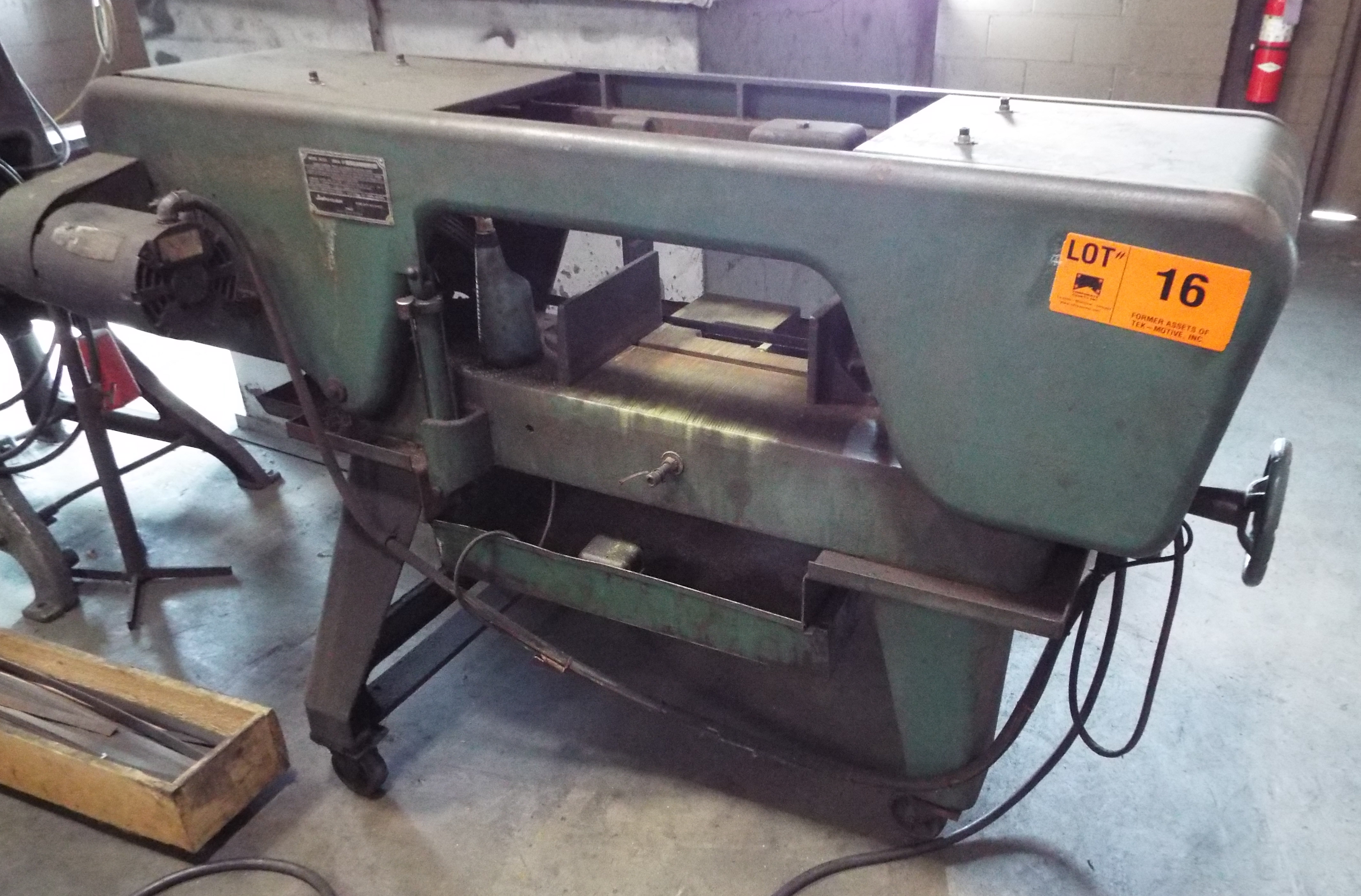 JOHNSON JH10A HORIZONTAL BAND SAW WITH 14"X10" CAPACITY, S/N 186725 (CI)
