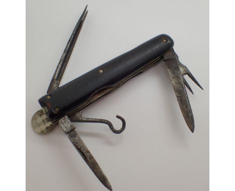 W Morton of Sheffield cigar pocket knife with seven tools