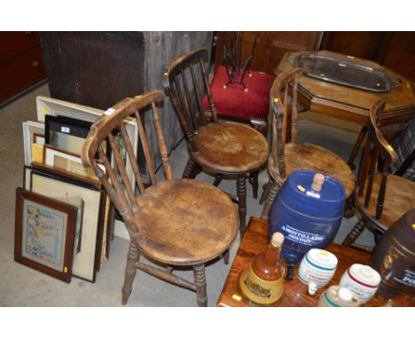 A set of six Ibex stick back kitchen chairs 