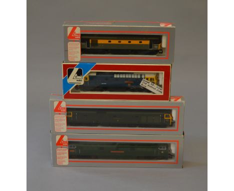 OO Gauge Lima 4 x boxed diesel locomotives. Class 33  33065, 33056 "Burma Star", Class 50 "Sir Edward Elgar" & Class 52 "West