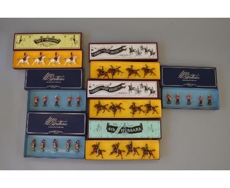 Sevens Britains sets: #3109 8th Hussars; #3111 4th Light Dragoons; #8811 Queen's Own 4th Hussars; two #00157 Band of the Life