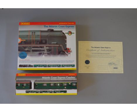 OO Gauge. Hornby. R.2194 Ltd Edition "Atlantic Coast Express" train pack. BR Merchant Navy "Holland America Line" & 3 coaches