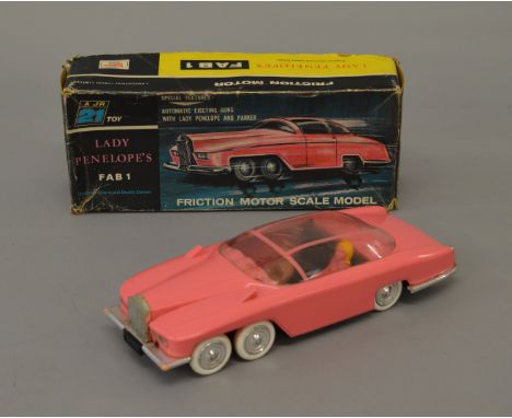 Vintage JR21 Thunderbirds Lady Penelope's FAB1 Rolls Royce friction plastic model, boxed