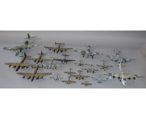 Quantity of assembled model kit aeroplanes, varying scales [COLLECTION ONLY]