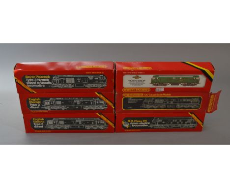 OO Gauge. Hornby. 6 x diesel locomotives. 2 x R.751 Class 37, R.357 Class 31, R.080 Class 29, R.758 Class 35 & R.072 Class 25