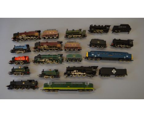 OO Gauge. Hornby / Lima, etc 14 x Unboxed locomotives. Overall F/G