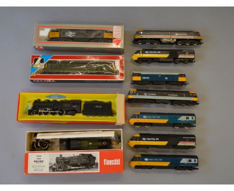 OO Gauge. Hornby & Lima 8 x diesel locomotives, including HST Power & dummy cars, together with part built Wills Prairie kit.