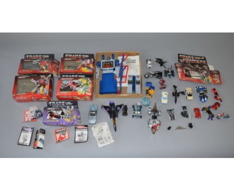 Hasbro G1 Transformers: Arrow Industries Transformers Design Center with instructions, unboxed; Red Alert with box; Springer 