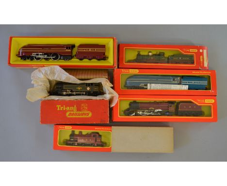 OO Gauge. Hornby / Tri-ang. 6 x locomotives. R.52RS LMS 0-6-0 tank, R.354 GWR Lord of the Isles", R.258G LMS "Princess Elizab