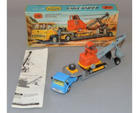 Corgi Gift Set No. 27 Machinery Carrier with Bedford Tractor Unit and Priestman 'Cub' Shovel. G+, some paint wear in G box wi