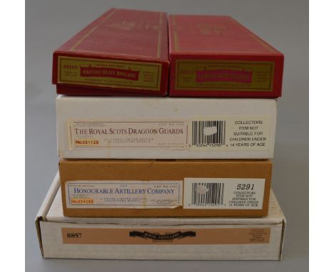 Five Britains sets: #5290 Royal Scots Dragoon Guards; #5291 Honourable Artillery Company; #8857 Royal Artillery; #00169 Briti