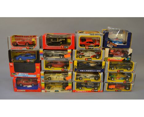 19 x 1:24 & 1:25 scale diecast models by Bburago, Revell, Polistil and others. F-E, all boxed.