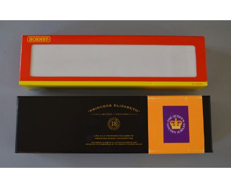 OO Gauge. Hornby. R.2215 LMS Princess class "Princess Elizabeth" Golden Jubilee Limited Edition 18ct gold plated parts. VG/E 
