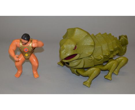 Palitoy Action Man: The Intruder; Gargon (plastic holding front legs has separated). Both unboxed but overall G+.