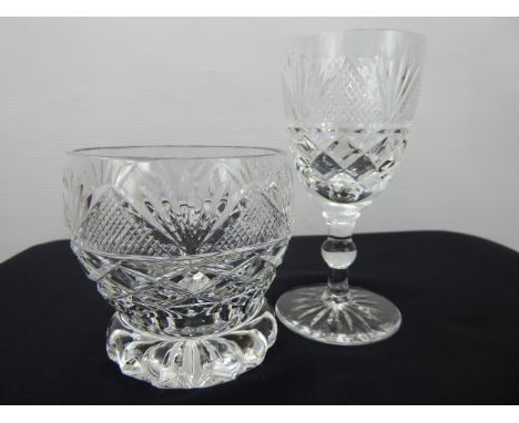 Six Wilkinson Crystal Tumblers together with six sherry glasses.