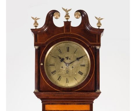 A George III mahogany longcase clock, the later 13" circular dial signed Edward Casson, Newcastle with eight-day striking mov