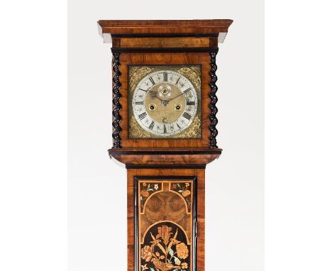 A longcase clock with 18th Century eight-day movement, signed Francis Mason, with decorated spandrels, subsidiary second hand
