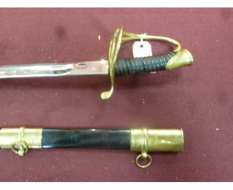 An American CSA cavalry officers sword the D guard initialled CS and with ribbed grip, the engraved blade initialled CSA comp