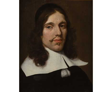 Attributed to Gerrit van Honthorst (Dutch 1590-1656)/Portrait of a Gentleman/head and shoulders, wearing a black cap and whit