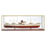 A BUILDER'S MODEL FOR THE M.S. ARABIAN REEFER, BUILT BY AALBORG VÆRFT FOR REDERIET J. LAURITZEN,