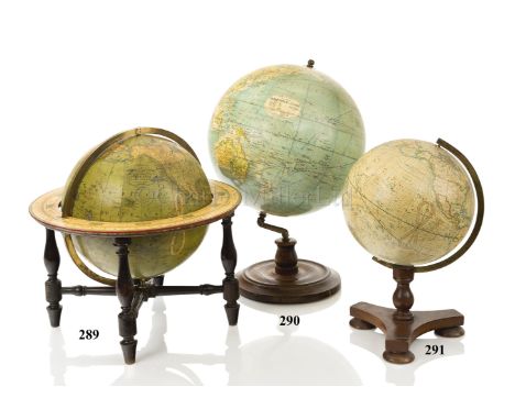 A 10IN. TERRESTRIAL GLOBE BY C. SMITH &amp; SON, LONDON. CIRCA 1890 12 polychrome gores with maker's cartouche signed as per 