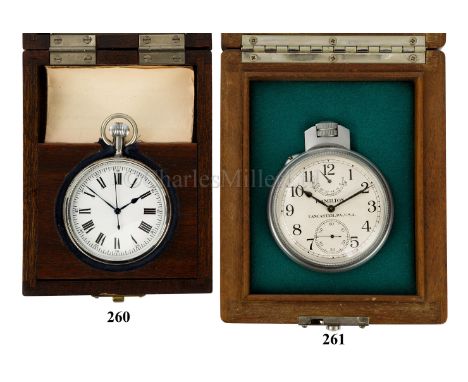 A ONE-DAY ADMIRALTY DECK WATCH, CIRCA 1944 unsigned , the 2in. enamel dial with blued steel hands and sweep seconds, fob wind