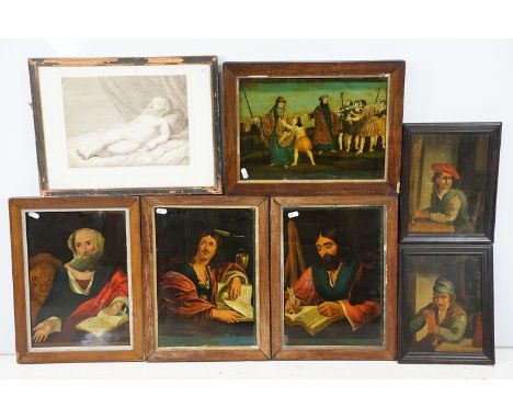 Pair of 19th century Continental school portraits, in one a gentleman holds a drink, in the other a pipe, each oil on board, 