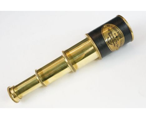 Brass cased pull out marine telescope