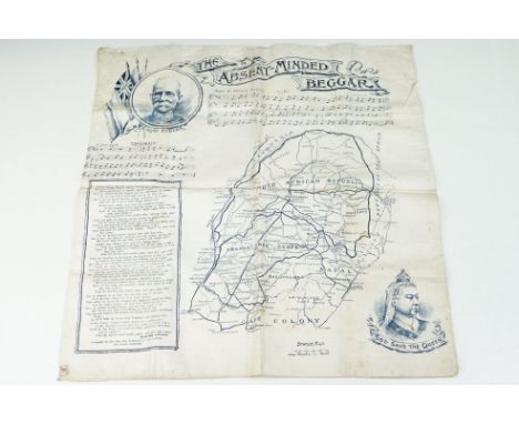 An early 20th century Boer War 'The Absent Minded Beggar souvenir handkerchief.