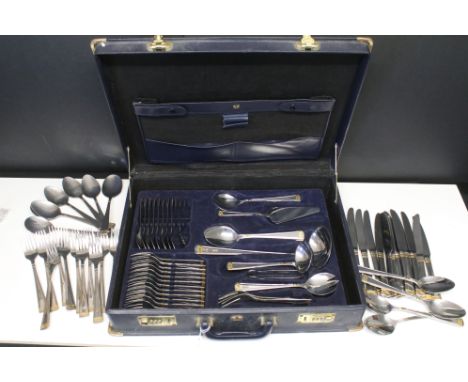 BS Edelstahl Soligen two tone flatware cutlery set housed within briefcase style holder