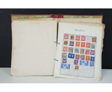 A collection of British, Commonwealth and world stamps contained within a Wanderer stamp album.