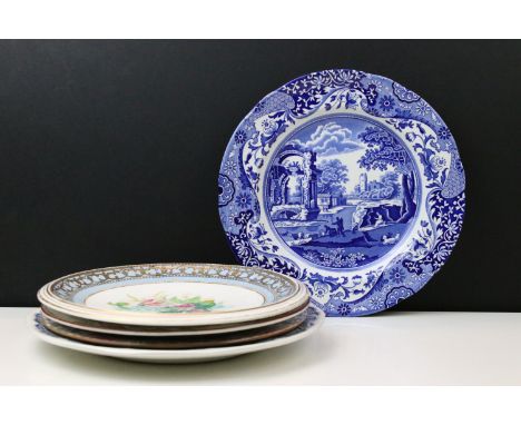 A selection of 20th century plates to include Mintons exotic bird design, Siam oriental decoration,  Davenport foxglove patte