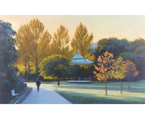 Youry Bondarenko (Russian, born 1952), oil on canvas, 'Regent's Park, Last Sun's Rays', 2004. Signed lower right, Marvel Art 