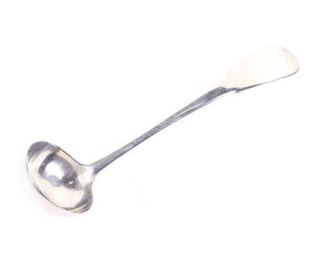 A late George III Scottish silver oar pattern toddy or small sauce ladle. Mark of Alexander Henderson, Edinburgh 1816, 35g (a