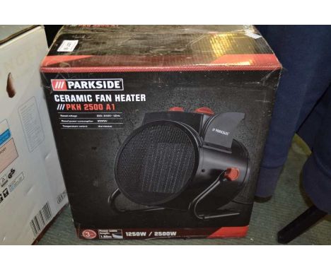 Boxed Parkside ceramic fan heater