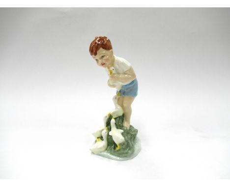 A Royal Worcester figure by F.G. Doughty "Young Farmer", 16.5cm  