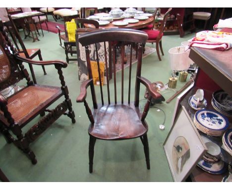 A farmhouse stick-back chair