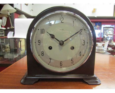 An Enfield 1940/50's Bakelite mantel clock with numerated chapter ring 