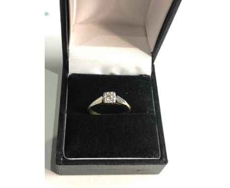 18ct gold antique diamond solitaire ring weight 2.9g 