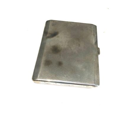 Engine turned cigarette case weight 130g 