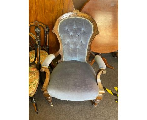 Victorian gents spoon back chair 