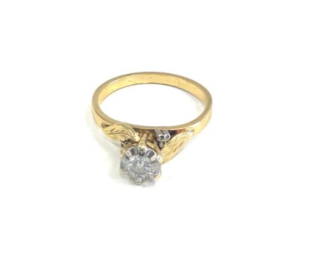 18ct gold diamond ring weight 3.9g 