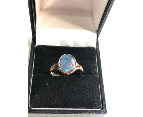 9ct gold opal ring weight 2.4g 