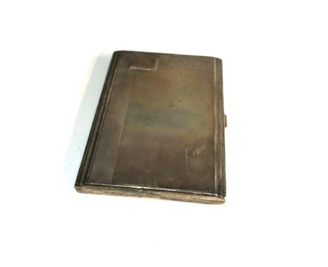 Engine turned silver cigarette case weight 150g 