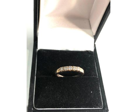 15ct gold 5 stone diamond ring weight 1.9g xrt tested as 15ct g0ld 